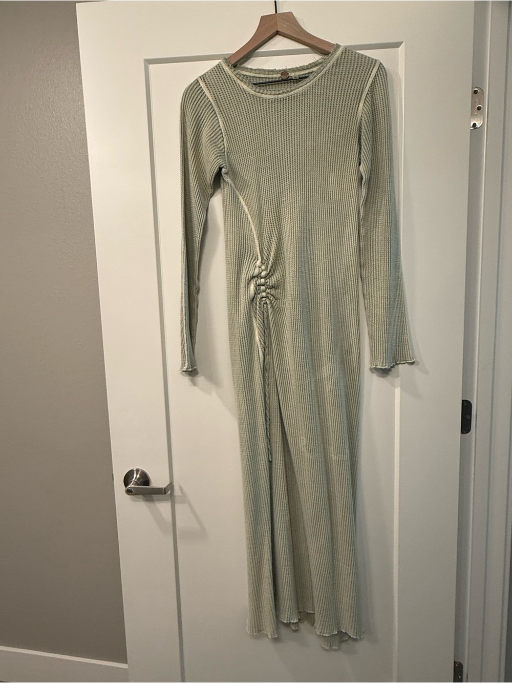 Free people casual Green asymmetrical rouched Maxi Dress - Picture 3 of 11